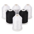 thumbnail image 1 of 1500 Meters Mini-King Spool 60WT Machine Embroidery Bobbin Fill Thread White Black for Sewing Embroidery Machines, 1 of 7