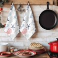 thumbnail image 6 of Blue Red Coastal Kitchen Towels Set of 1, Nautical Summer Beach Coral Sea Turtle Absorbent Dish Towels for Kitchen, Microfiber Hand Towel, Quick Drying Tea Towel for Cleaning Decorative Dishcloths, 6 of 7