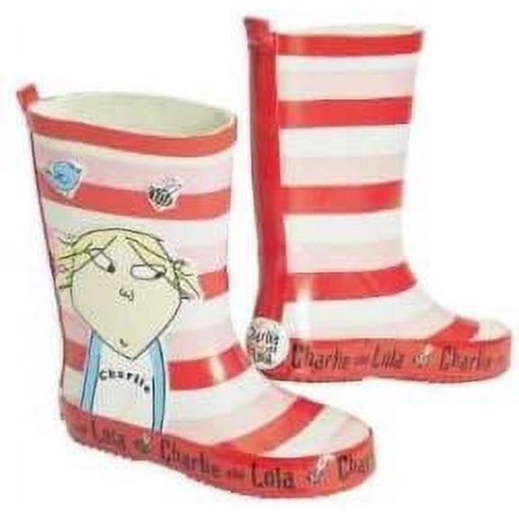 Charlie & Lola Welly, Girl Beautiful Rain Boots, Snow Boots Kids Shoe Size 5 New
