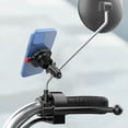 thumbnail image 4 of Visland Motorcycle Rearview Mirror Phone Holder Quick Release Heavy Duty Anti-slip Shockproof Universal Riding Motorbike Scooter Cell Phone Mount, 4 of 8