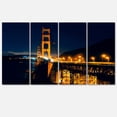 thumbnail image 2 of Golden Gate la Nuit - Impression sur Toile Pont de Mer, 2 of 3
