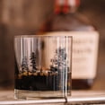 thumbnail image 3 of Black Lantern 11 Oz Forest Landscape Handmade Black Glass Whiskey Glass Set of 2, 3 of 4