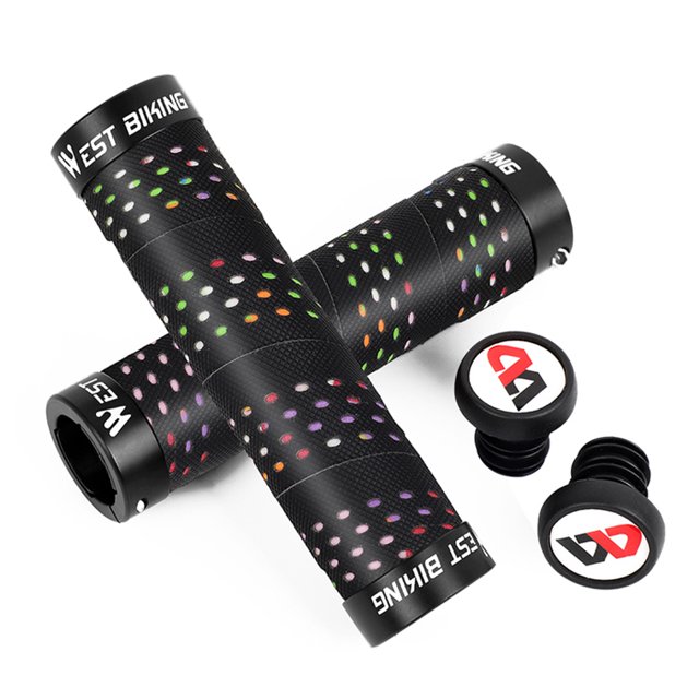 1 par de empuñaduras antideslizantes para manillar de bicicleta (multicolor) Likrtyny paseo en bicicleta