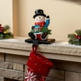 thumbnail image 6 of Ayieyill Christmas Snowman Stocking Holder, Resin Stocking Holders for Mantle Christmas Decorations, 6 of 7