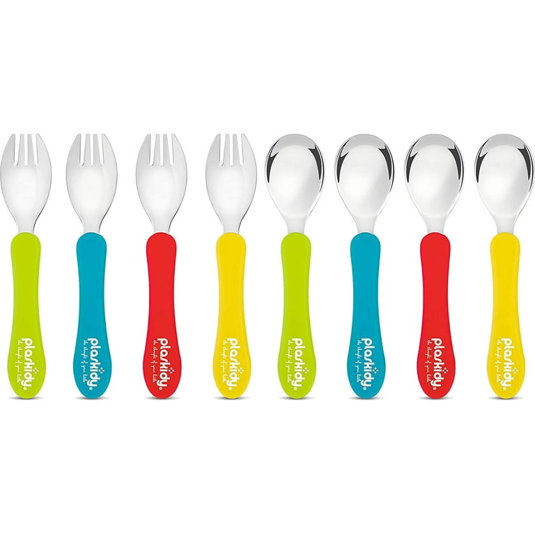 Kids Silverware with Silicone Handle Childrens Safe Flatware