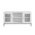 thumbnail image 3 of Walker Edison 52" Avenue Wood TV Console with Metal Legs - White, 3 of 4