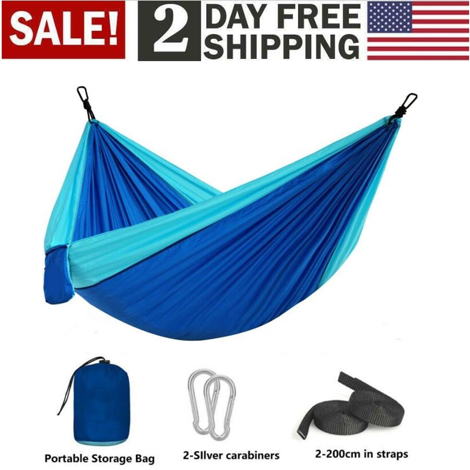 MDHAND Camping Hammock Backpacking Sleeping Gear Hanging Chair Travel Garden Swing Bed,102*55in
