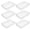 Clear, variant on YBM Home Medium Plastic Storage Basket (12 Pack), White 9 L x 6 W x 2.25 H