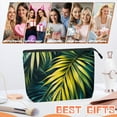 thumbnail image 6 of Makeup Bag Small Toilet Cosmetic Bags Travel Makeup Case Waterproof for Women Girls 6.7X9.45inches - Lush Tropical Palm Leaves in Shades of Green, 6 of 7