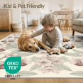 thumbnail image 4 of ODIKA 8'x10' Washable Area Rug Non-Shedding, Easy Care, Cherries Cherry Botanical Fruit Flower Vintage Door Flowers Border for King Size Bedroom Under Bed, Master Suite, 4 of 7