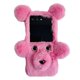 thumbnail image 1 of For Motorola Razr 50 Ultra 5G Razr+ 2024 5G Case 3D Bear Faux Fur Fluffy Inner TPU Phone Cover - Gre, 1 of 5