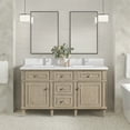 thumbnail image 2 of James Martin Vanities 424-V60D-BKO-1WZ Lorelai 60" Double Basin Wood Vanity Set - Black, 2 of 6