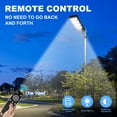thumbnail image 3 of MUCH Solar Light Outdoor Waterproof, 8500K 1000000LM 800W Solar Street Light Dusk to Dawn Outdoor Floodlight for Yard, Motion Sensor Street Lamp with Remote for Patio, Garage,Road,Parking Lot-2 PACKS, 3 of 10