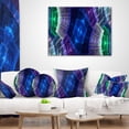 thumbnail image 3 of Designart Bright Blue and Green Flower Grid - Abstract Throw Pillow - 18x18, 3 of 4
