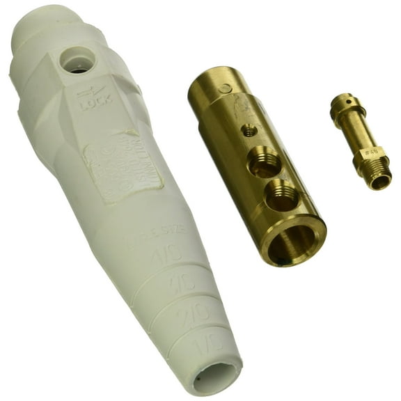 Leviton 18D33-W White 18 Series Ball Nose Female Double Set Screw Detachable Cam-Type Plug