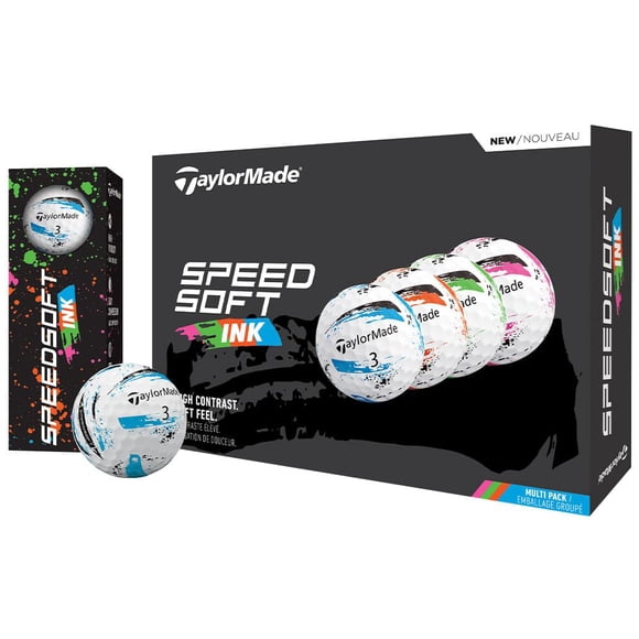 Pelotas de golf TaylorMade Speed Soft Ink, paquete múltiple