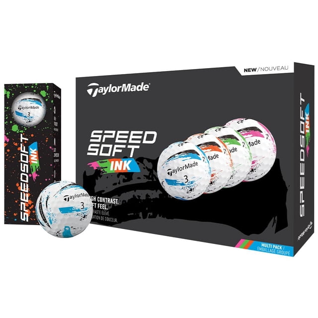 Pelotas de golf TaylorMade Speed Soft Ink, paquete múltiple