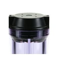 thumbnail image 2 of Hydronix HF2-10CLBK12, 10" Clear Housing with Black Flat Cap For RO & Filtration Systems, 1/2" Ports, 2 of 3