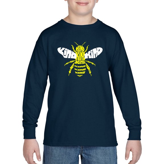 Boy's Word Art Long Sleeve - Bee Kind