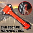 thumbnail image 4 of Afoxsos 7 .5 in. Exposed Screw Car Safety Emergency Escape Hammer Tool in Orange with Seatbelt Cutter Window Breaker, 4 of 10