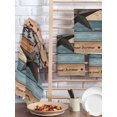 thumbnail image 2 of Texas Star Vintage Kitchen Dish Towels for Drying Dishes Set of 4, Berry Navy Blue Brown Wooden Waffle Weave Microfiber Hand Tea Bathroom Towels Quick Dry & Absorbent Towel 15.7x23.6, 2 of 7