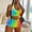 Blue, variant on Tejiojio Active Women's Summer Clearance Lady's Fashion Casual Tie Print Dyed Sleeveless Vest Sports Shorts Suit