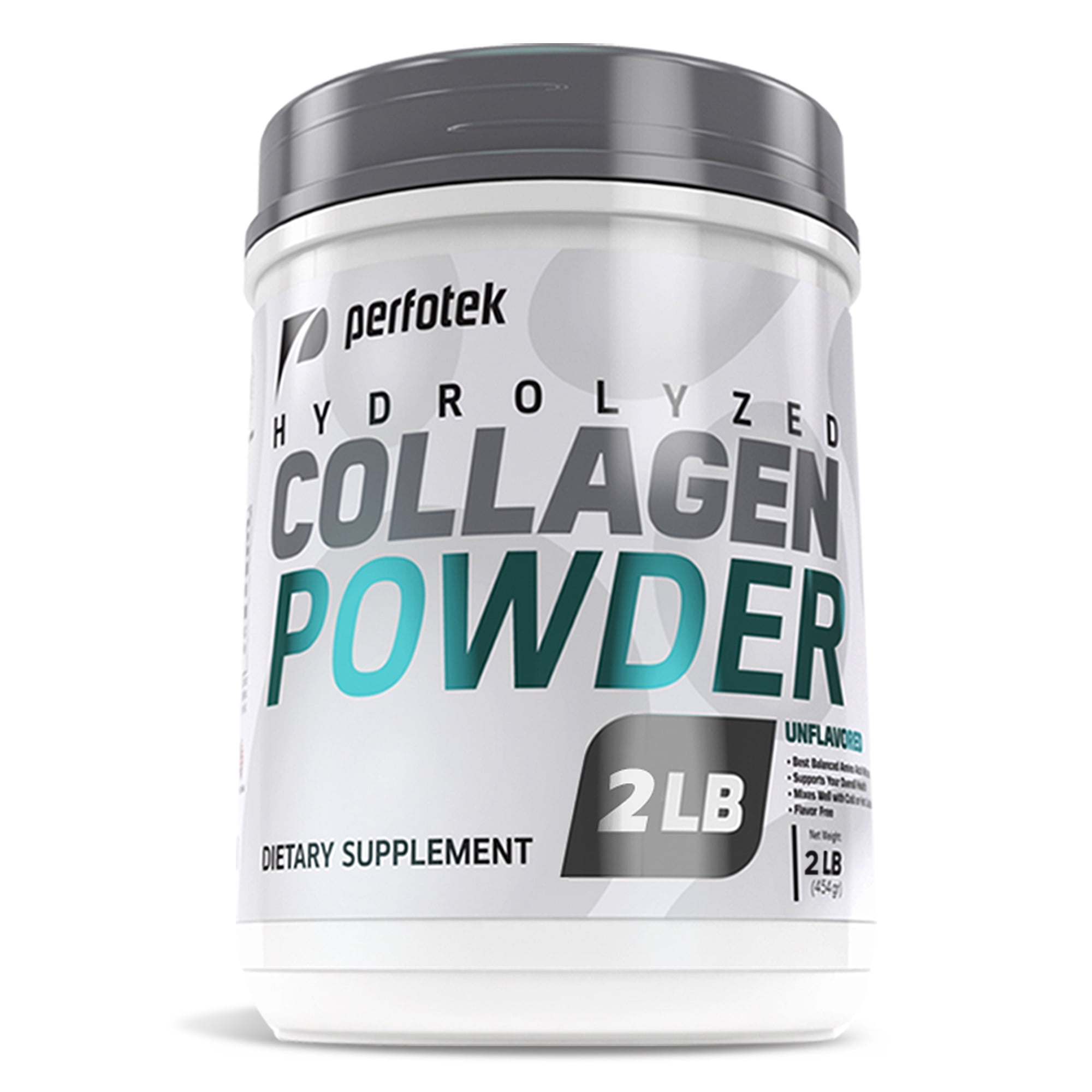 Perfotek USA Collagen Powder Peptides 2 LB Unflavored Hydrolyzed