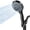 Black, variant on Cshidworld High Pressure 5 Functions Shower Head with Handheld, Showerhead with Shower Bracket for Tubs Tiles Pets Cleaning, High Pressure Handheld Shower Heads with 59" Stainless Steel Hose, Chrome
