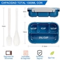thumbnail image 2 of Loncheras, Bento Box, caja duradera a prueba de fugas, 4 compartimento, Incluye Tenedor Cuchara Bolsa de Almuerzo, Apto para microondas, lavavajillas, Sin BPA, 2 of 4