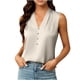 thumbnail image 1 of TaTaai Women Elegant Satin V Neck Tank Top Button Design Sleeveless Casual Fashion Silk-like Soft Machine Washable No Fading Lightweight Daily Wear Camisole Gift, 1 of 7