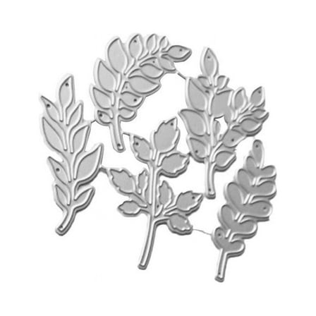 Cutting Dies New 5-Piece Set of Branches and Leaves Metal Stencil for DIY Scrapbooking Paper Card Making Embossing Craft Dies Z1V7