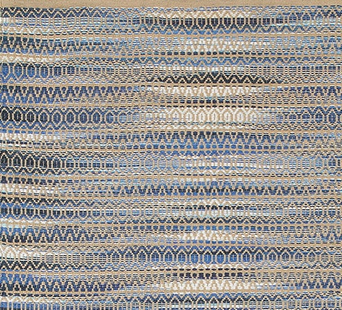 LR Home Ollie 9' x 12' Brown/Blue Striped Geometric Braided Jute Indoor Area Rug