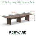 thumbnail image 3 of Forward Furniture Diamond 12' Conference Table - Office Table Seats 12 - 2 Wire Grommets - Attractive Commercial Grade Wood Veneer Construction - Colorado Walnut, 3 of 3