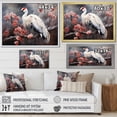 thumbnail image 4 of Designart "Redcrowed Crane China Art painting II" Animals Floater Framed Canvas Print, 4 of 7