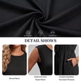 thumbnail image 3 of Womens Sleeveless Dresses Casual Crew Neck Tie Waist with Pockets Summer Beach Mini Dress, 3 of 8