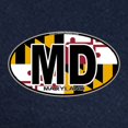 thumbnail image 3 of CafePress - Maryland MD Oval (W/Flag) Sweatshirt (Dark) - Classic Crew Neck Sweatshirt, 3 of 5