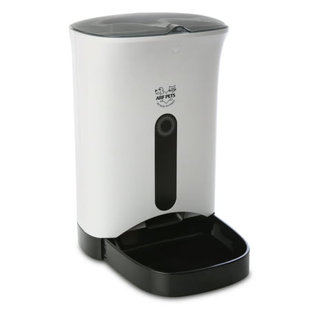 Cat Food Dispenser Timer Arf Pets Automatic Pet Feeder Food Dispenser for Dogs, Cats & Small Animals – Features Distribution Alarms, Portion Control & Voice Recording – Timer Programmable Up to 4 Meals a Day ()