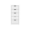 thumbnail image 2 of We Have Furniture Dresser Kamran, Five Drawer Narrows, White Finish, 2 of 7