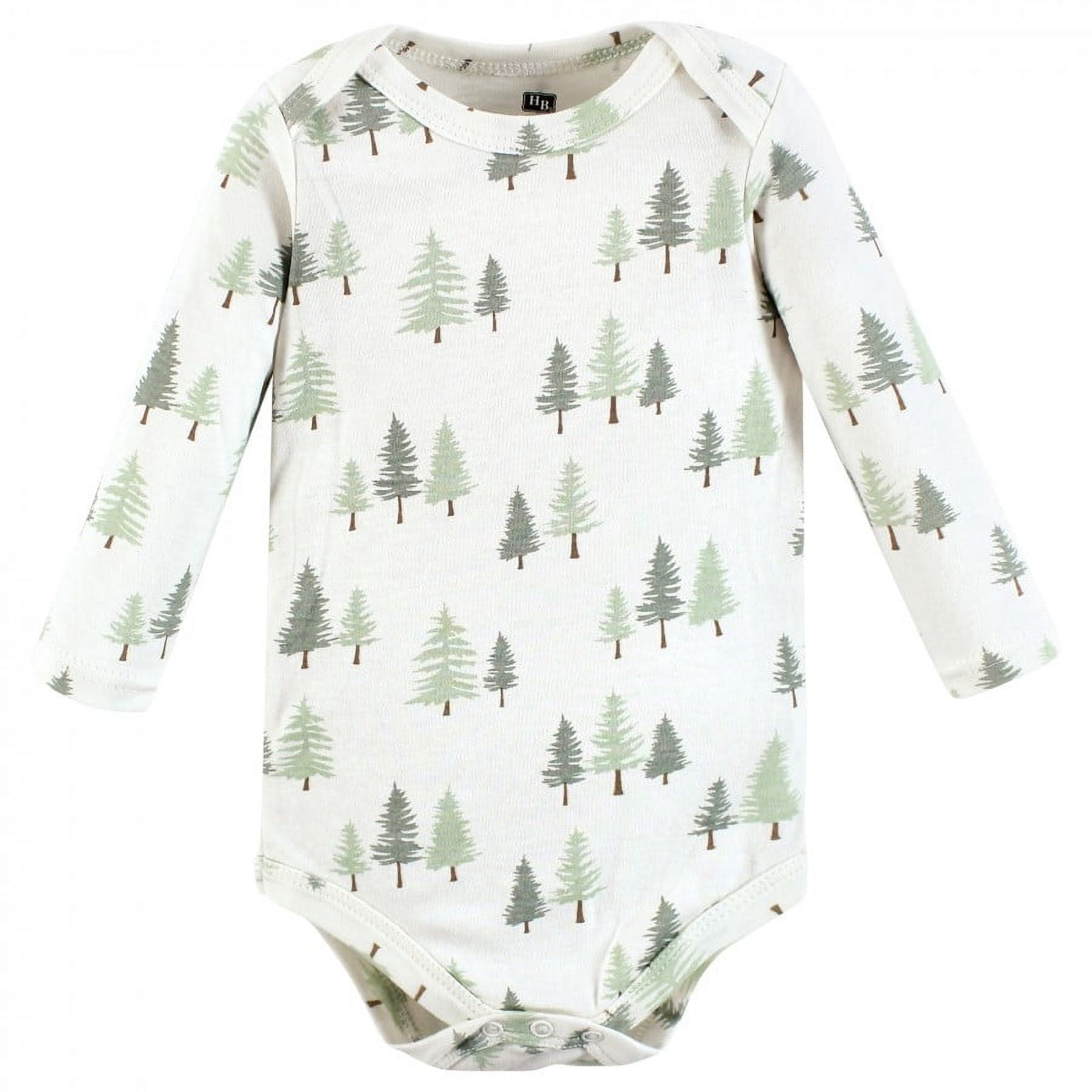 Hudson Baby Cotton Long-Sleeve Bodysuits, 3- Pack, Newborn- 24 Months