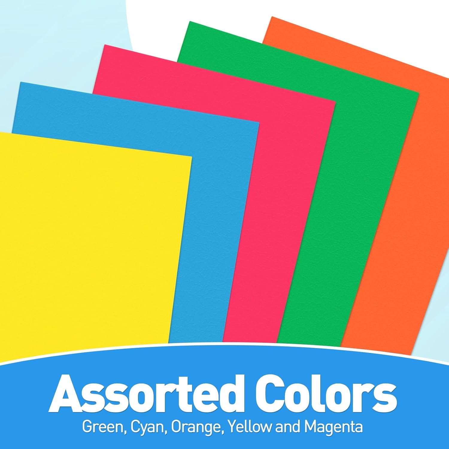 Two Pocket Folders, 125 Pack File Folders with Pockets Fit Letter Size Paper, Thick Paper File Folder for School Office Business Home, Assorted 5 Colors