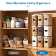 thumbnail image 5 of Sindcom Set of 9 Airtight Food Storage Containers with Lids,Plastic Kitchen Pantry Organizers and Flour Storage,Dry Food Keepers, 2L Cereal Containers with 24 Labels,Black, 5 of 8