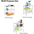 thumbnail image 2 of Internet's Best 3-Tier Mini Wire Utility Shelving - Silver, 2 of 9