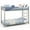 Sliver, variant on Giantex Metal Bunk Bed, Twin Over Twin w/Ladder and Guard Rail, Heavy-duty Slatted Floor Bed Frame for Kids, Teens, No Box Spring Needed, Sliver