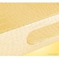 thumbnail image 7 of Home Redefined 17.5”x12” Rectangle Alligator Faux Leather Decorative Serving Tray with Handles, Gold, 7 of 7