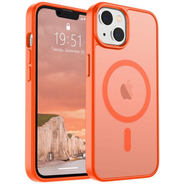 Funda magnética SUPFINE para iPhone 14/13 con MagSafe Orange