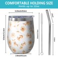thumbnail image 5 of Floral 12oz Stainless Steel Insulated Wine Tumbler with Lid and Straw – Double Wall Vacuum Mug for Hot & Cold Drinks, 304 Steel Interior, Sweat-Free Design,Thanksgiving,Christmas, Spring,Flower, 5 of 5
