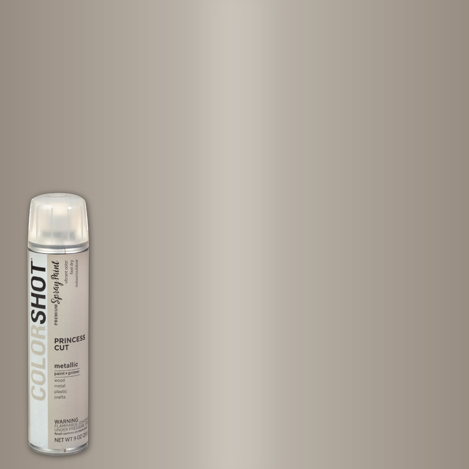COLORSHOT Premium Metallic Princess Cut Spray Paint 9 oz. Nickel