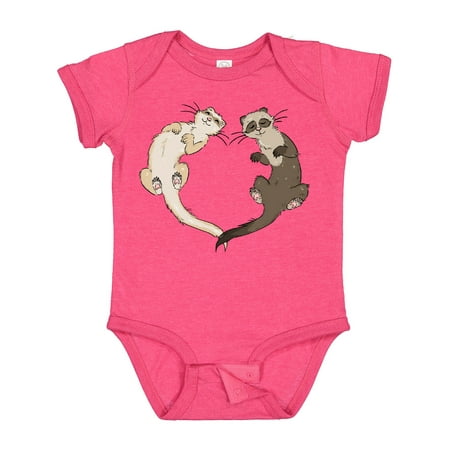 

Inktastic Cute Ferret Heart Gift Baby Boy or Baby Girl Bodysuit