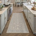 thumbnail image 3 of BERTHMEER 2'x6' Runner Rugs for Hallway Kitchen Entryway Bedroom Bathroom Entrance Oriental Floral Vintage Farmhouse Machine Washable Non-slip Traditional Distressed rugs, Blue, 3 of 7