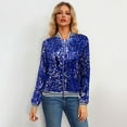 thumbnail image 5 of Tiqkatyck Mardi Gras Jacket Clearance, Spring and Autumn Women's Long Sleeve Sequined Cardigan Jacket Top, Mardi Gras Sequin Jacket, Mardi Gras Shirts for Women Blue, 5 of 9